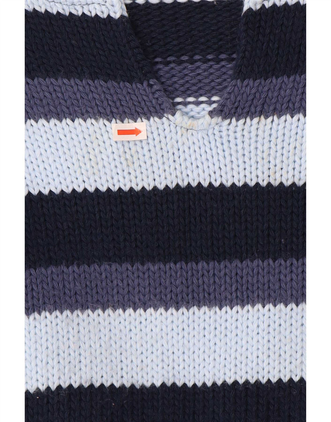 Maglione vintage da donna con scollo a V UK 12 a righe multicolori medie