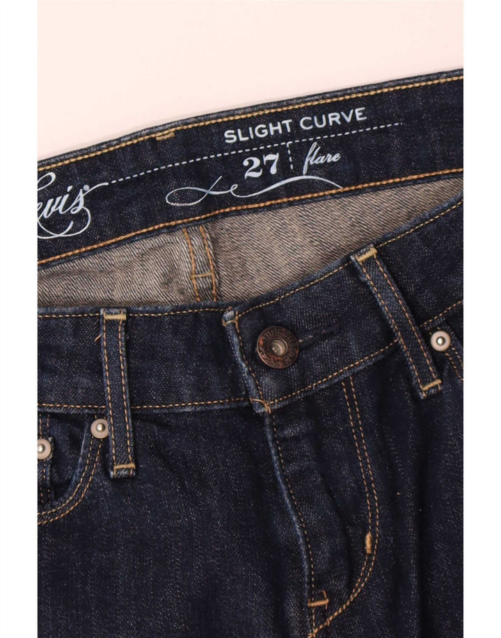 Jeans Levi's da donna svasati con curvatura leggera W27 L32 cotone blu navy