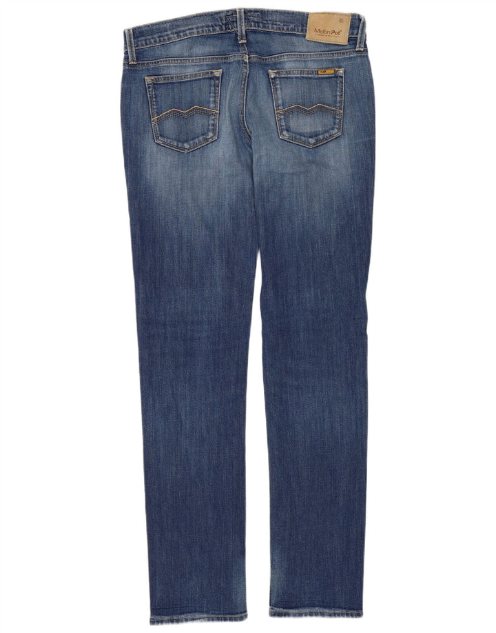 MELTIN' POT Jeans Mendel Slim da Donna W29 L32 Blu Cotone