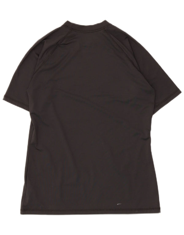 T-shirt grafica da donna Nike Dri Fit Top UK 12 medio nero poliestere