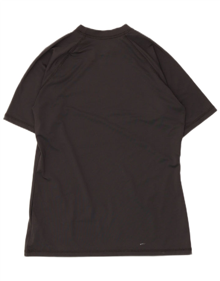 T-shirt grafica da donna Nike Dri Fit Top UK 12 medio nero poliestere