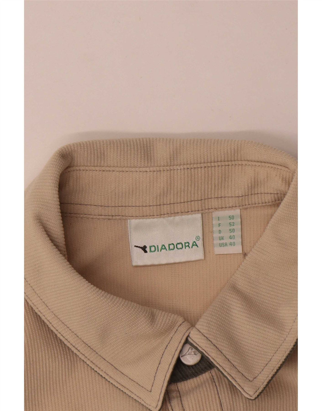 Camicia Diadora Uomo UK 40 Beige Medio