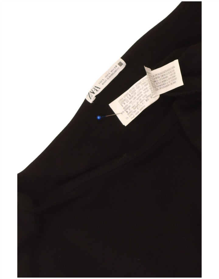 Vestito lungo da donna Zara UK 14 grande cotone nero