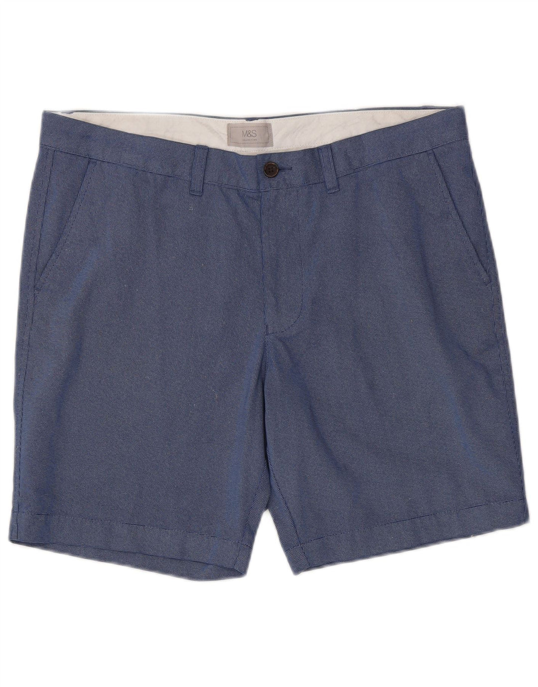 MARKS & SPENCER Pantaloncini chino da uomo W36 grandi cotone blu