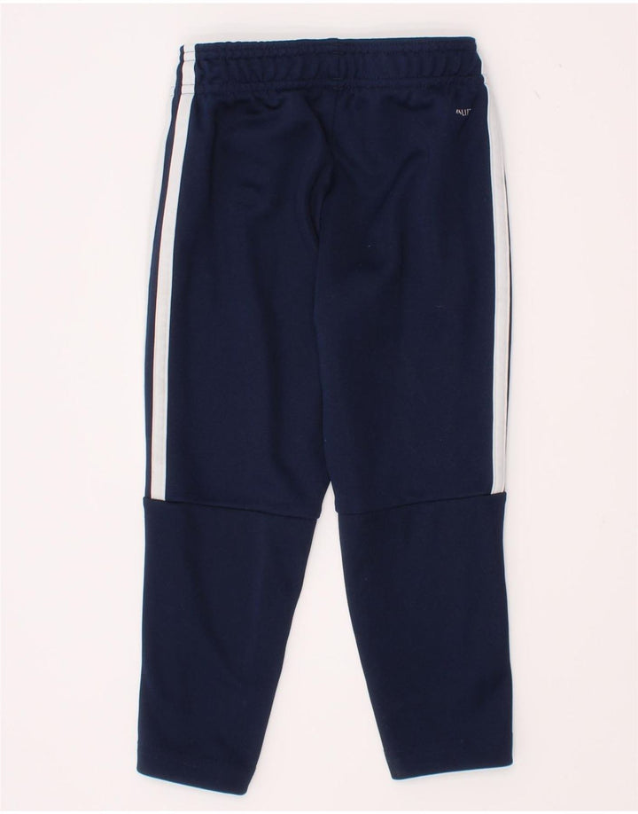 Pantaloni della tuta Adidas Climalite da ragazzo 2-3 anni in poliestere blu navy