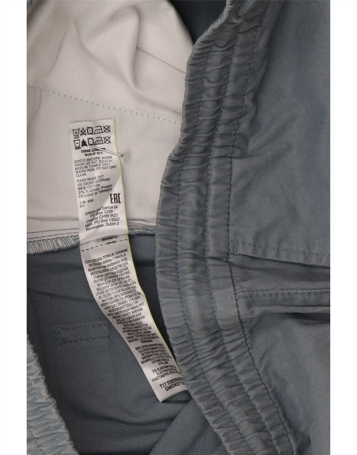 Pantaloncini chino da uomo Marks & Spencer W34 grandi in cotone blu