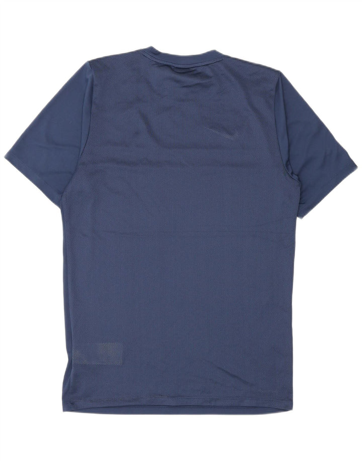 T-shirt Nike da uomo Dri Fit, top in poliestere color block medio blu navy