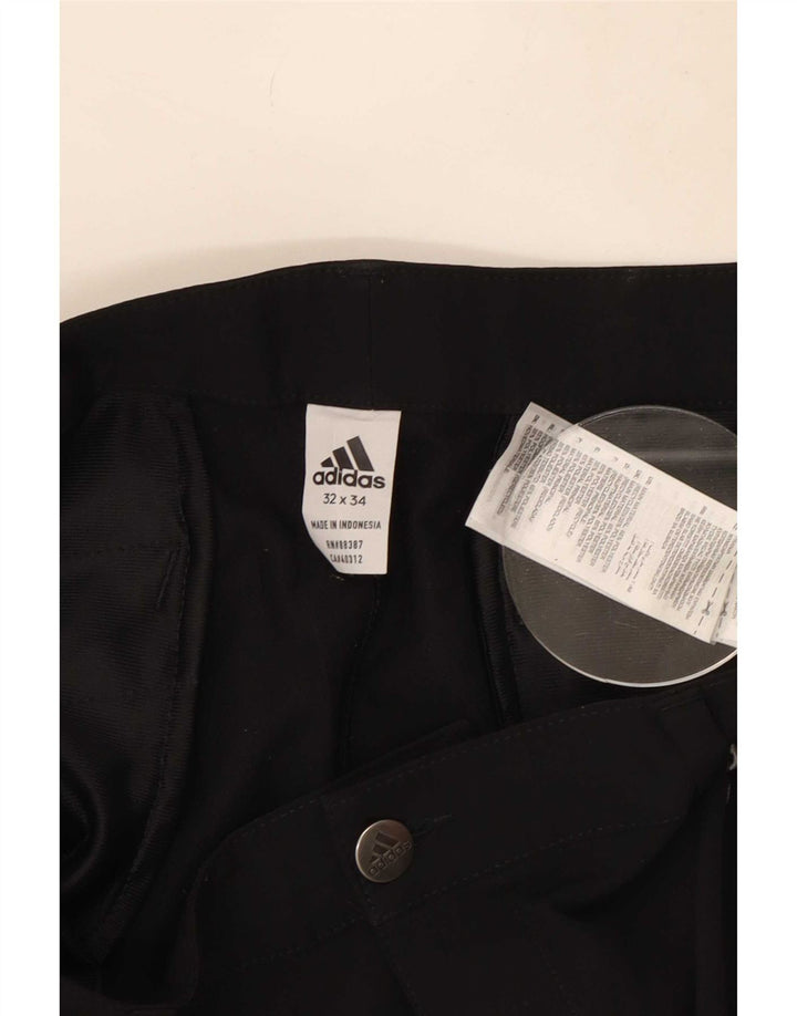 Pantaloni chino slim da uomo Adidas W32 L34 poliestere nero