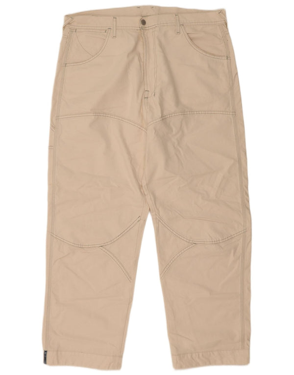 Pantaloni cargo dritti da uomo Diesel W38 L31 in cotone bianco sporco