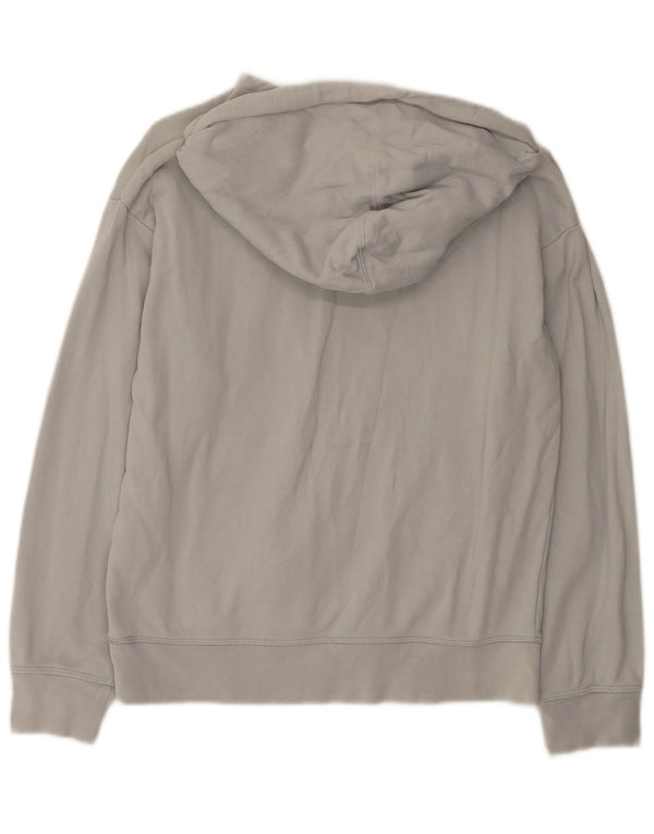 Maglione con cappuccio oversize grafico da donna Levi's UK 10 piccolo cotone grigio