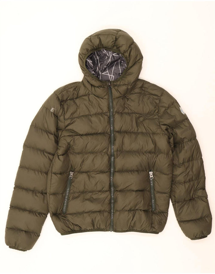 Giacca imbottita con cappuccio da uomo North Sails UK 40 Large Khaki Poliammide