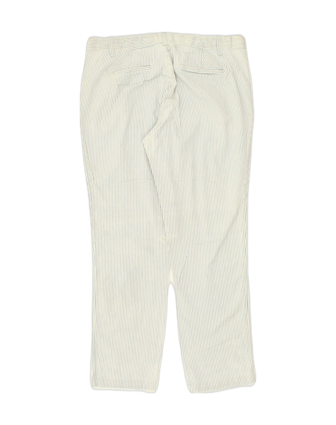 GAP Womens Tapered Chino Trousers US 10 Large W32 L28 Blue Striped Cotton | Vintage Gap | Thrift | Second-Hand Gap | Used Clothing | Messina Hembry 