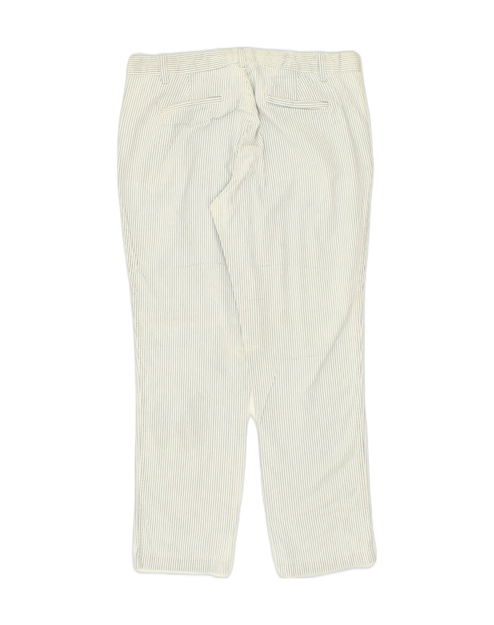 GAP Womens Tapered Chino Trousers US 10 Large W32 L28 Blue Striped Cotton | Vintage Gap | Thrift | Second-Hand Gap | Used Clothing | Messina Hembry 