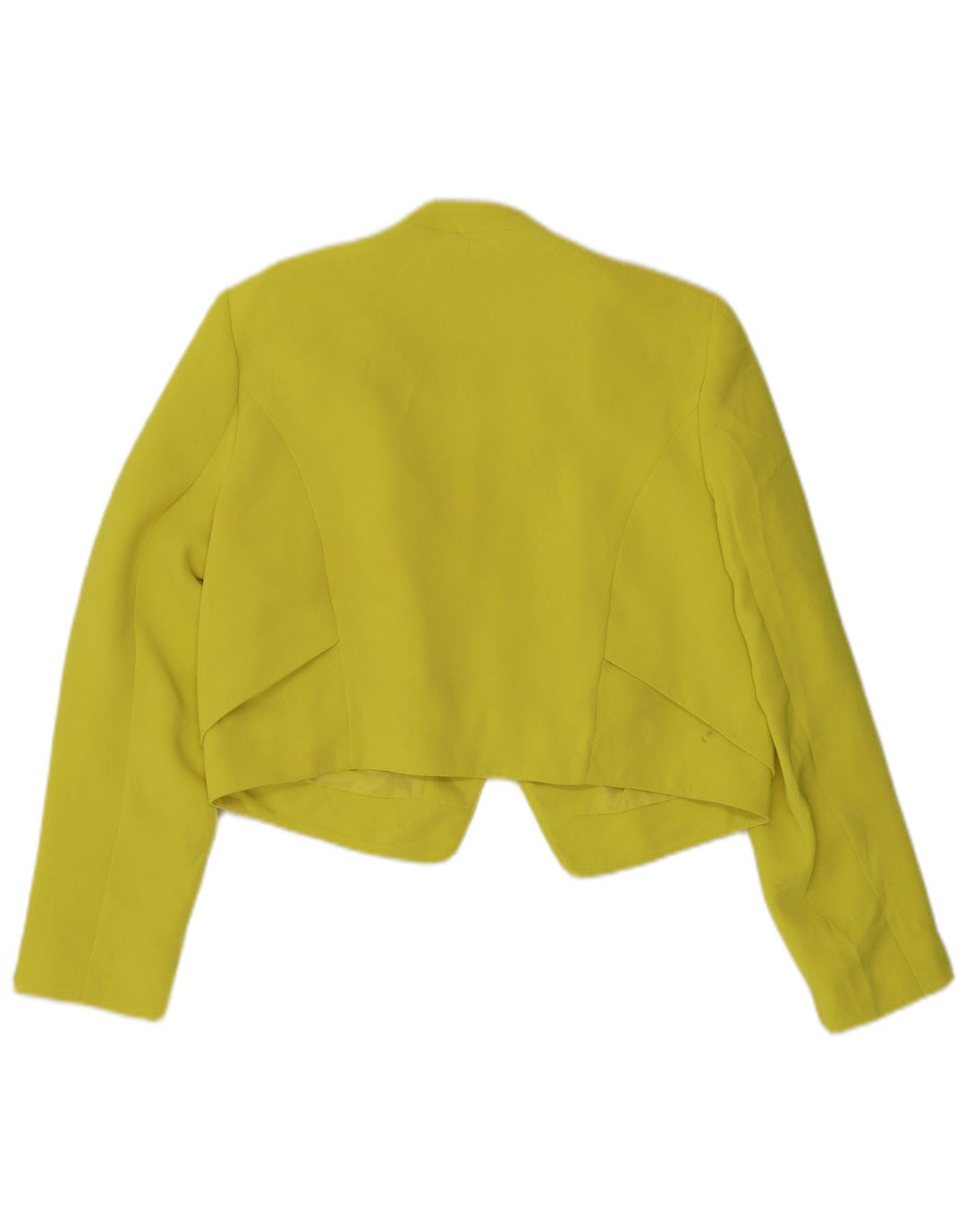Giacca Bolero aperta da donna Topshop UK 16 grande poliestere giallo