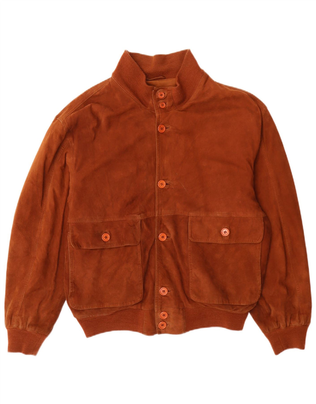 Giubbotto bomber in pelle scamosciata da uomo Pelle Moda IT 48 Marrone medio