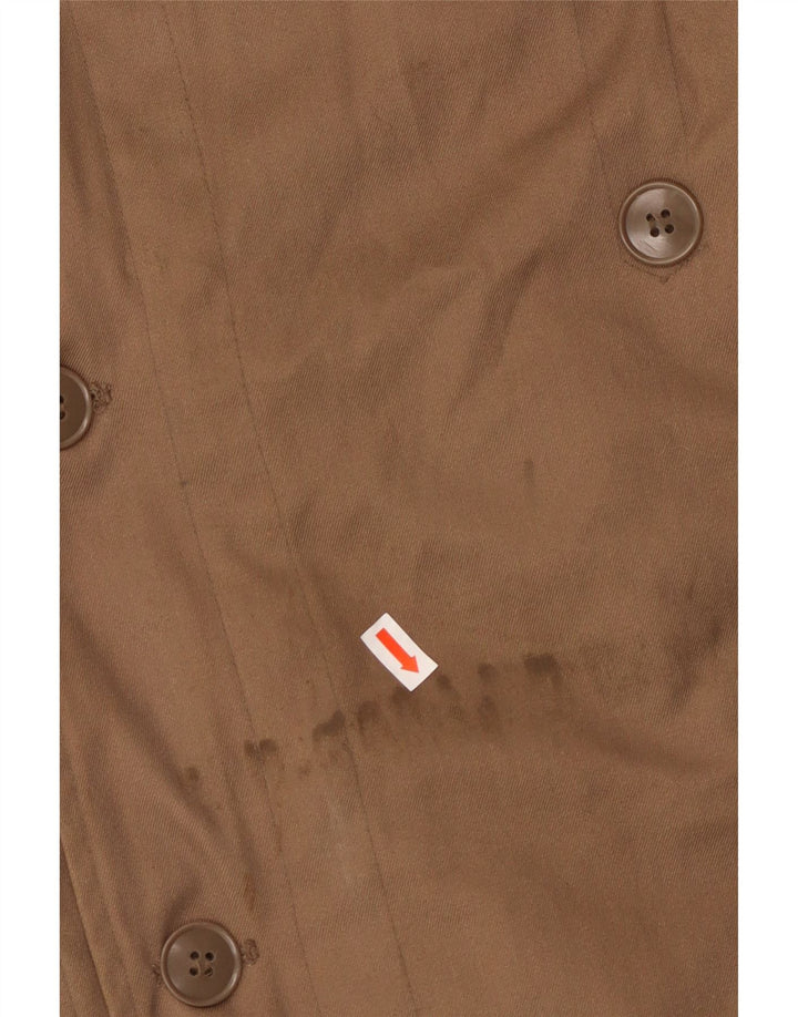 Giacca parka Sherpa da uomo con cappuccio VINTAGE UK 42 XL cotone marrone