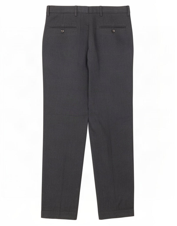 Pantaloni chino slim da uomo Marks & Spencer W32 L33 poliestere grigio