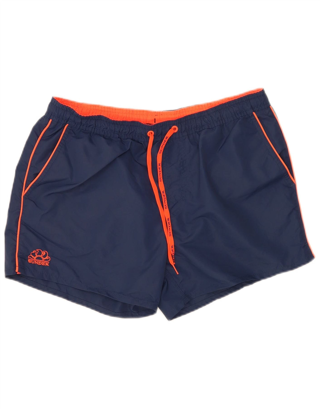 Pantaloncini da bagno da uomo Sundek grandi in nylon blu navy