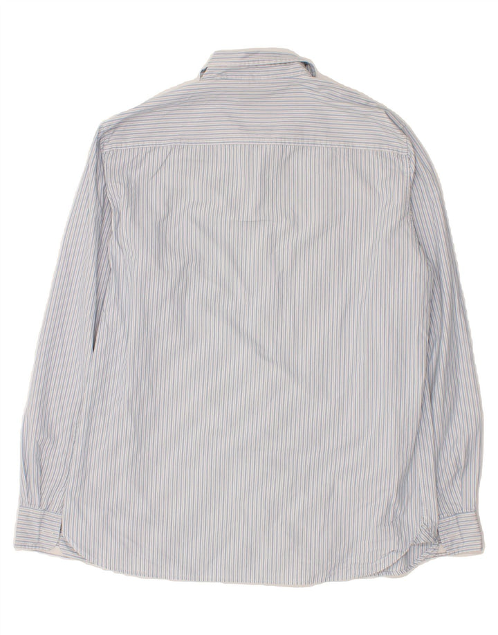 TIMBERLAND Mens Slim Fit Shirt XL Blue Striped Vintage Timberland and Second-Hand Timberland from Messina Hembry 
