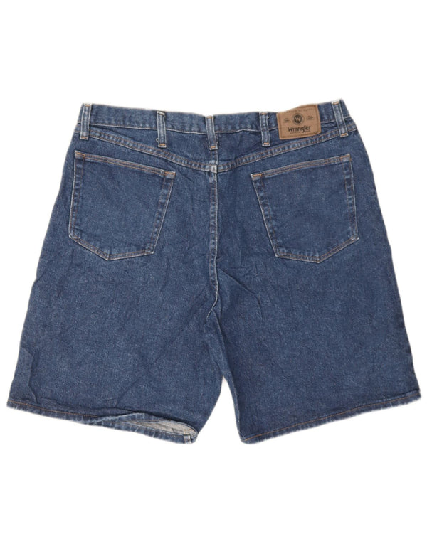 Pantaloncini di jeans dalla vestibilità rilassata da uomo Wrangler W38 XL in cotone blu