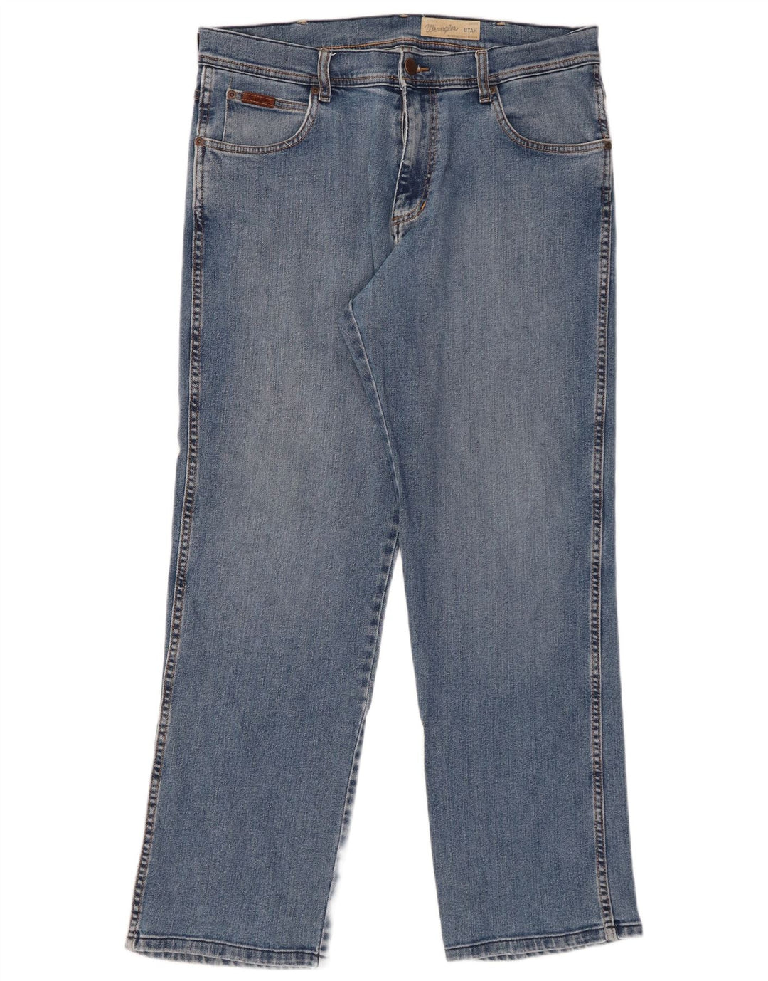 Jeans WRANGLER da uomo Utah dritti W36 L30 cotone blu