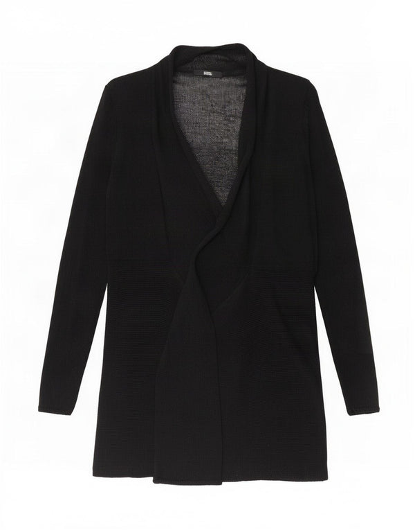 Maglione cardigan trasparente da donna Marks & Spencer UK 14 medio nero