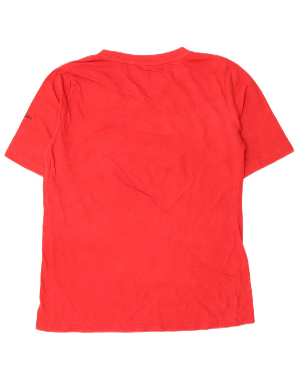 T-shirt grafica da uomo Columbia Top in cotone rosso medio