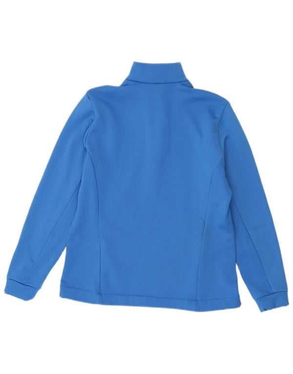 Felpa da donna con collo con zip Odlo, maglione UK 18 XL, poliestere blu