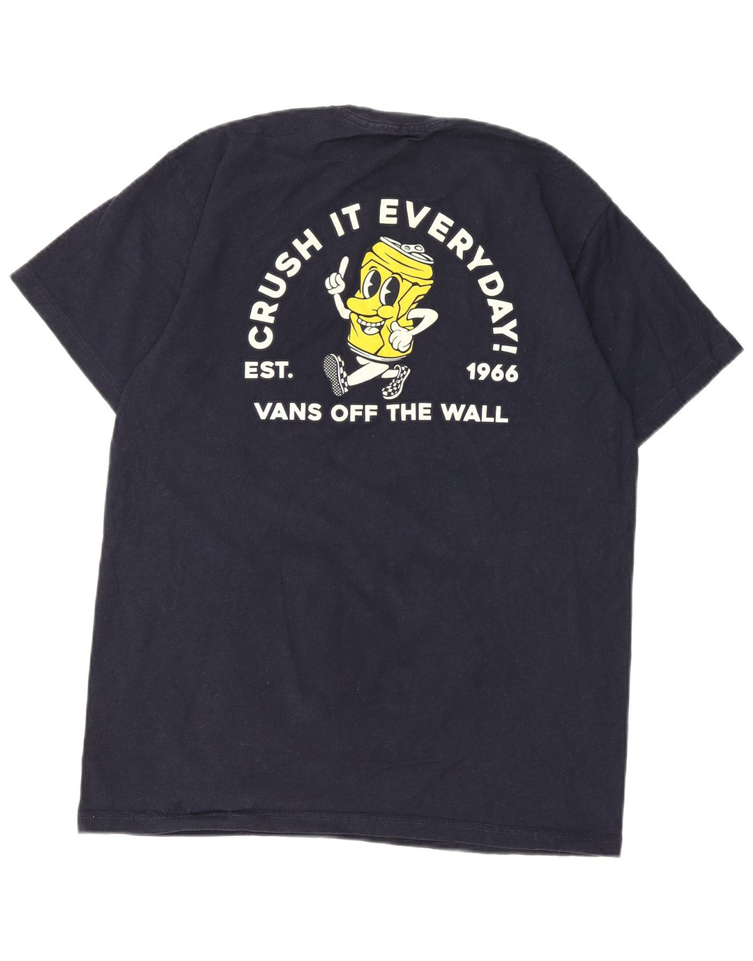 T-shirt grafica da uomo con vestibilità classica Vans, maglietta media in cotone blu navy