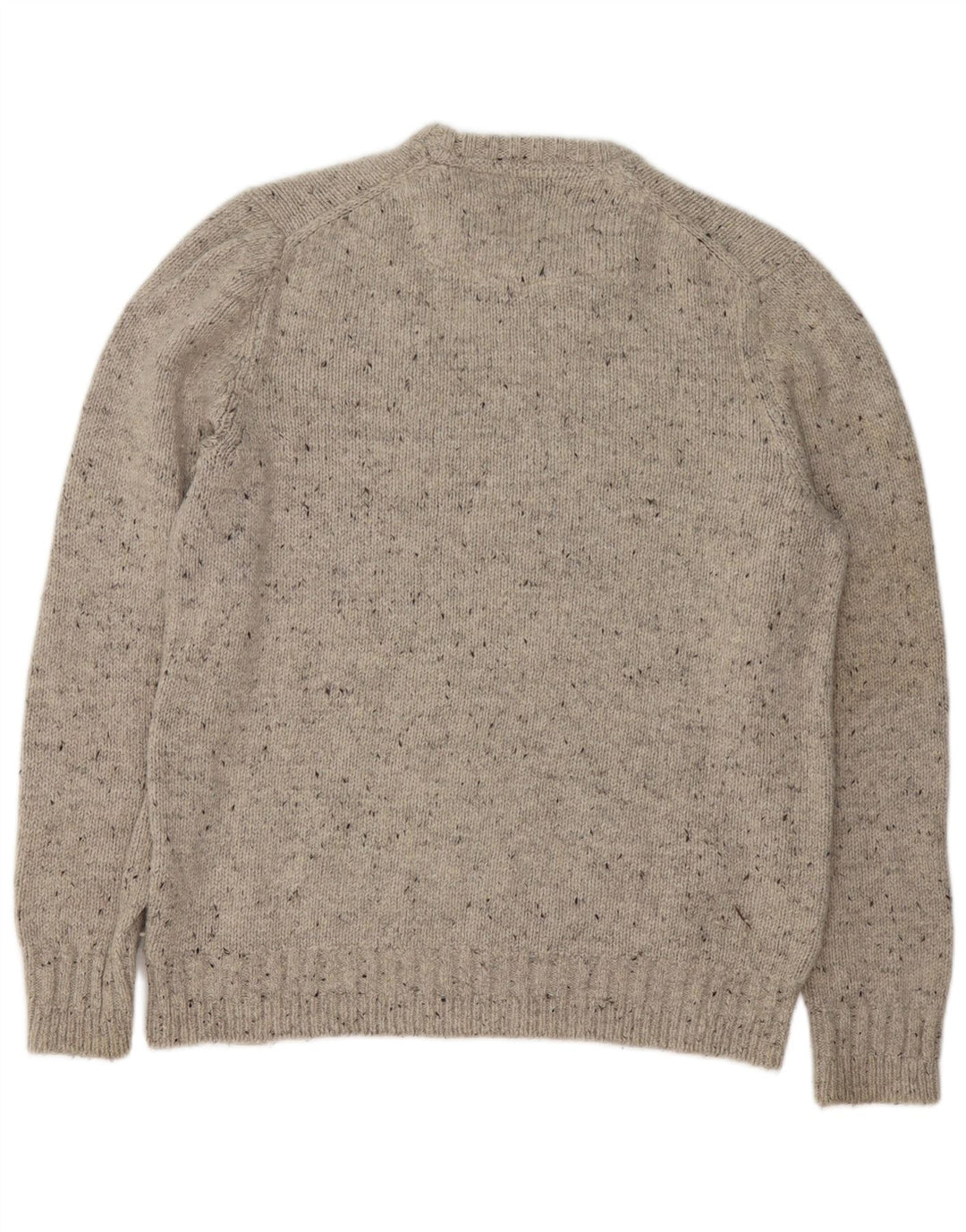 Maglione girocollo da uomo Fat Face, maglione grande, in lana screziata grigia