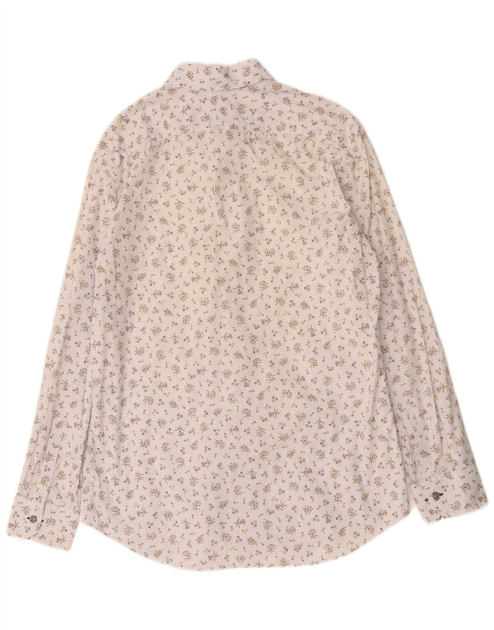 Camicia da uomo Paul Smith taglia 43 17 XL floreale bianca