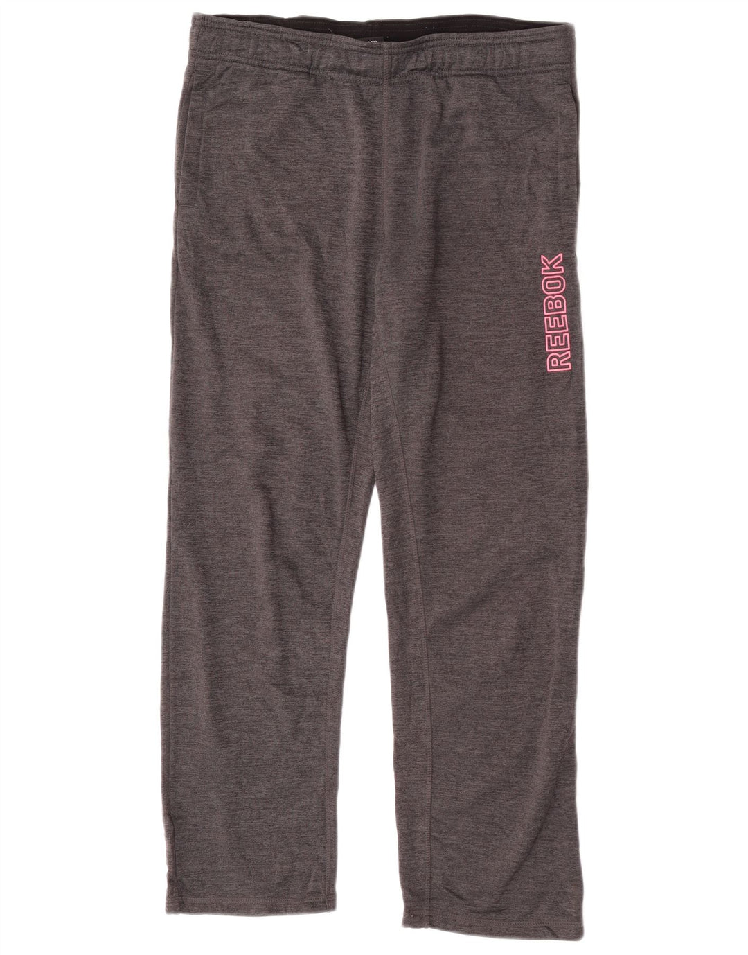 Pantaloni da tuta con grafica Reebok da uomo in poliestere grigio medio