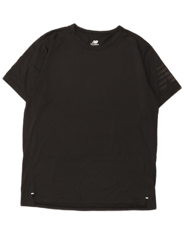 T-shirt grafica da uomo New Balance, taglia grande, nera