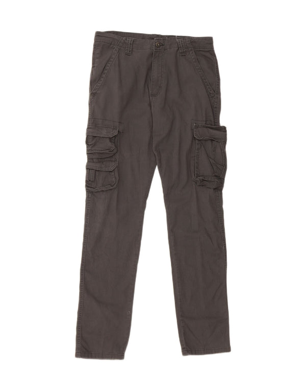 WRANGLER Mens Regular Fit Tapered Cargo Trousers W30 L32 Grey Cotton