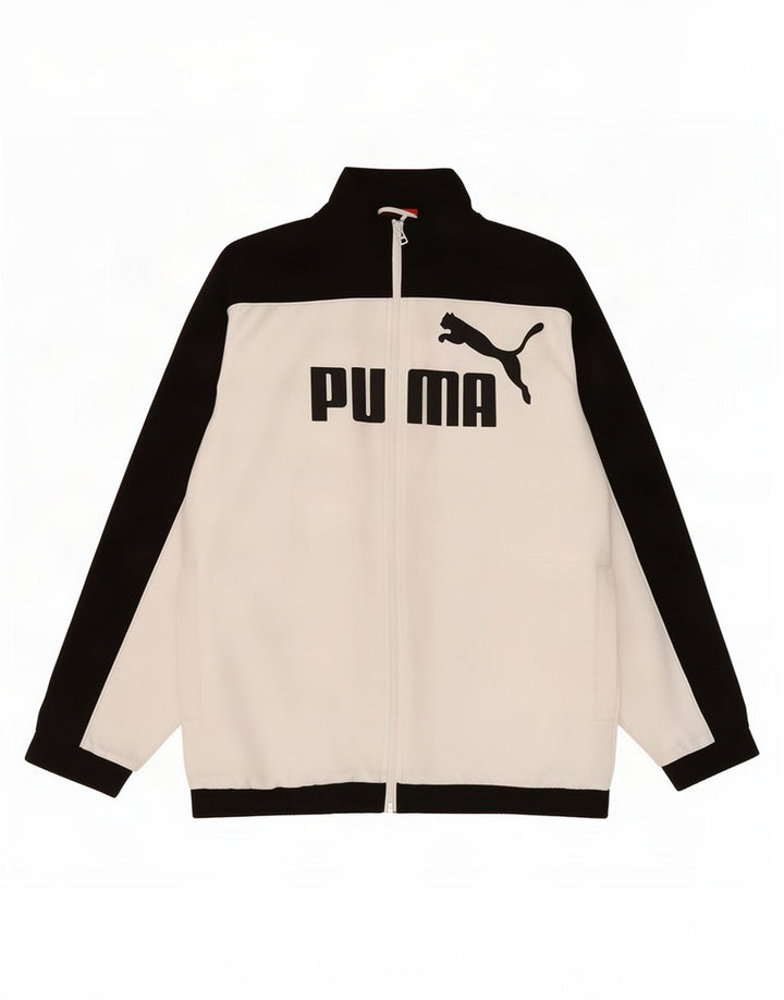 Giacca da tuta grafica da ragazzo Puma 13-14 anni Colorblock bianco