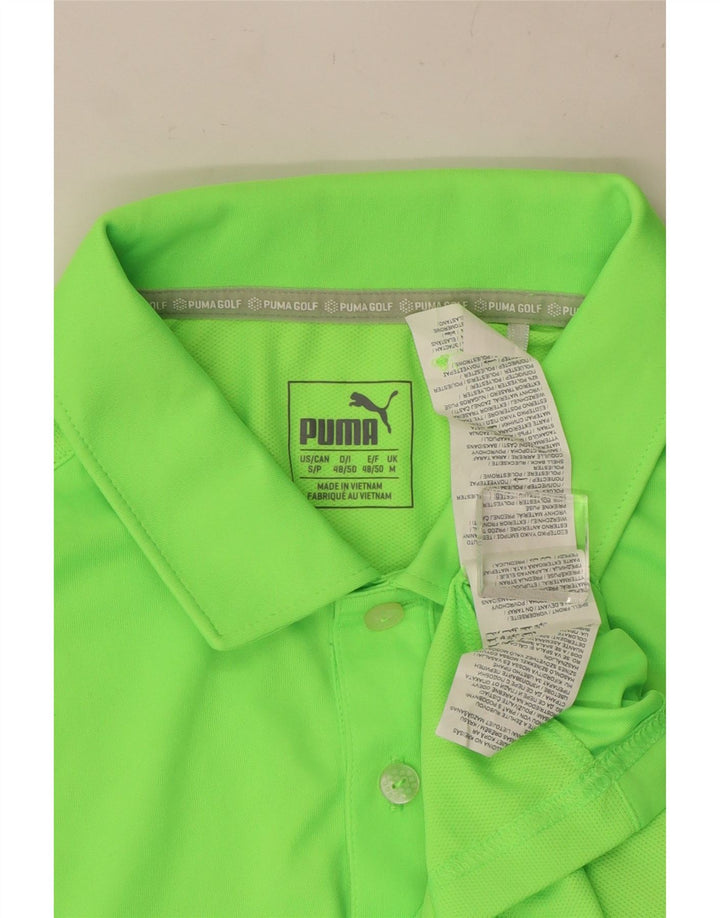 Polo PUMA da uomo verde medio in poliestere