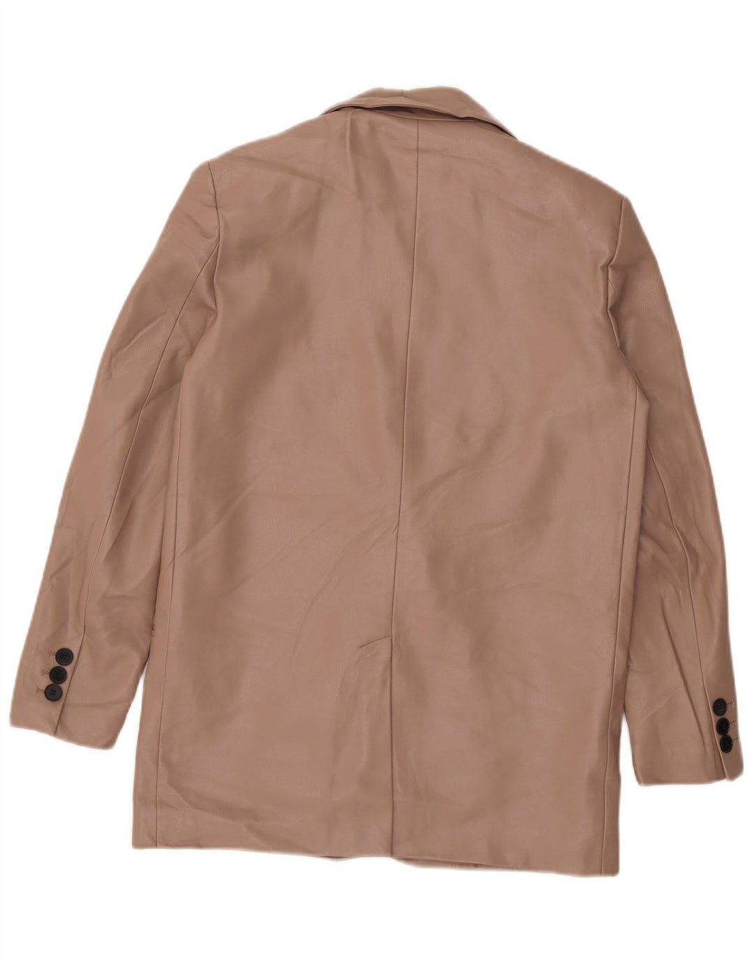 Giacca blazer da donna in ecopelle a 2 bottoni Zara da donna UK 10 piccola in poliestere beige
