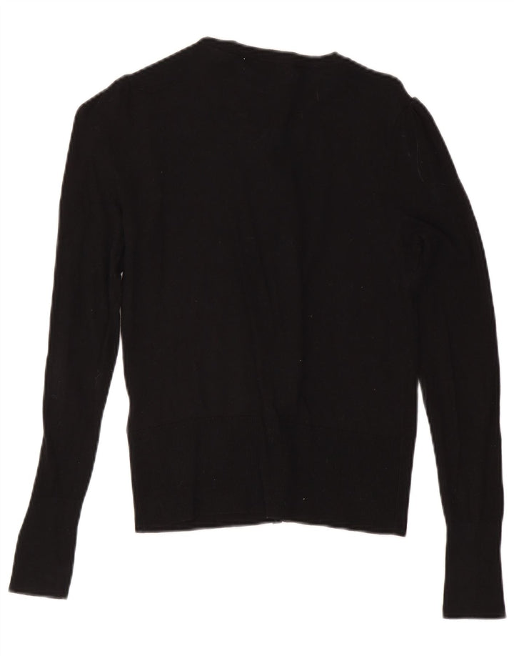 Maglione cardigan da donna Oasis UK 8 piccolo cotone nero