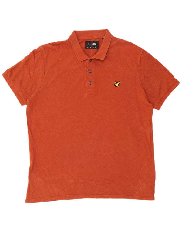 Polo da uomo Lyle & Scott XL in cotone arancione