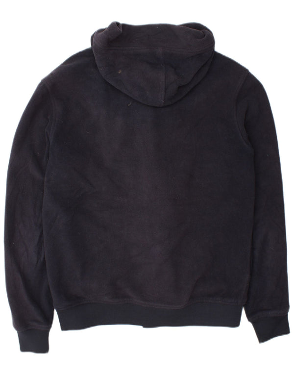 Giacca in pile con cappuccio Zara da donna UK 14 poliestere medio blu navy