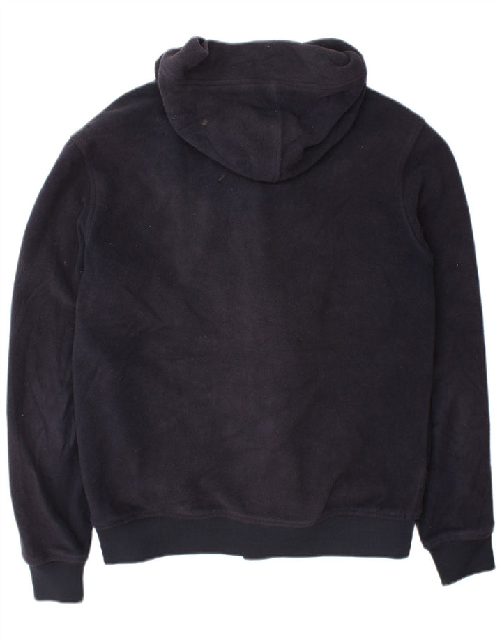 Giacca in pile con cappuccio Zara da donna UK 14 poliestere medio blu navy