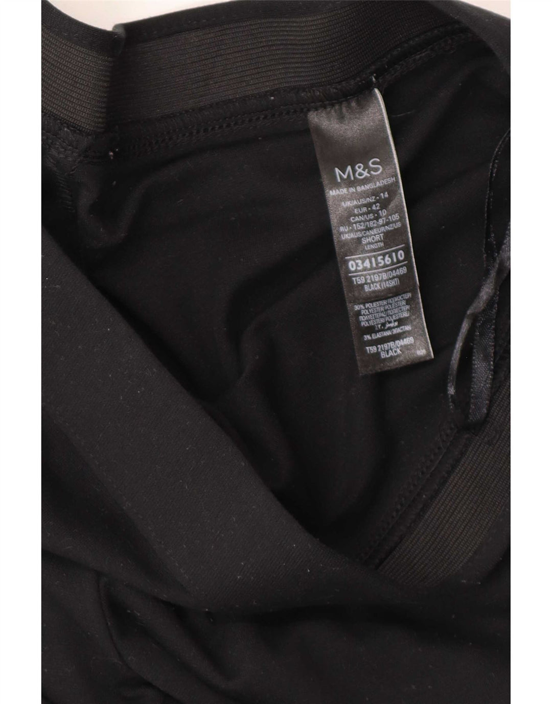 Pantaloni da tuta da donna Marks & Spencer UK 14 Large in viscosa nera