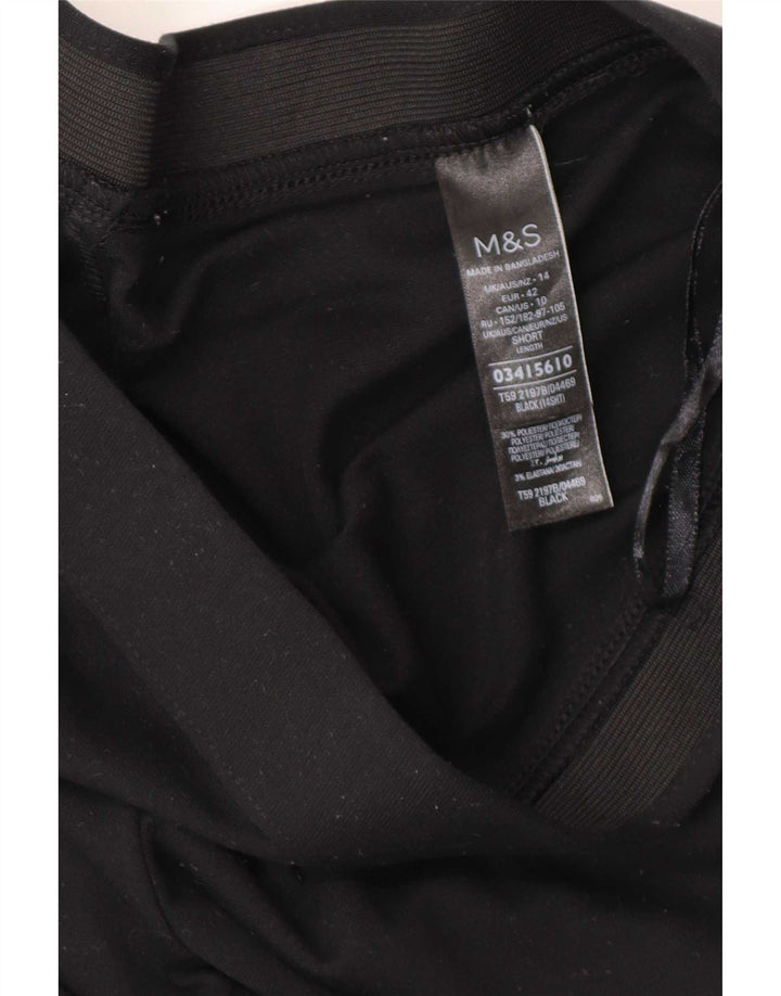 Pantaloni da tuta da donna Marks & Spencer UK 14 Large in viscosa nera