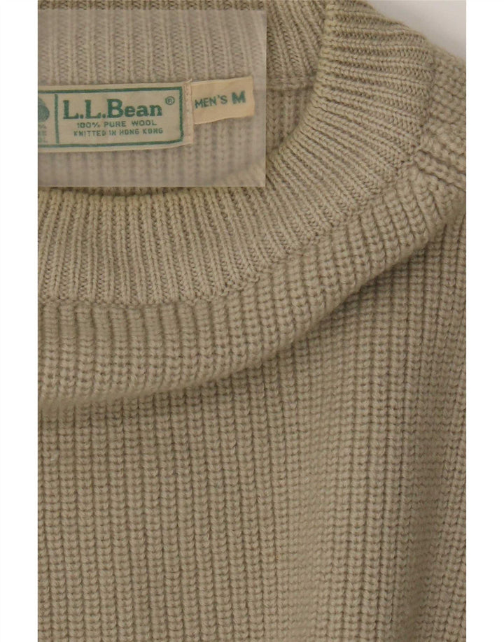 L.L.Bean Maglione da uomo con collo alto in lana kaki media