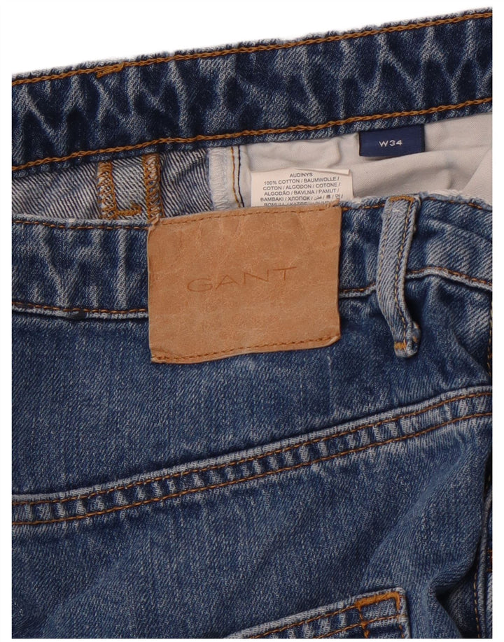 Jeans dritti da uomo GANT W34 L29 cotone blu