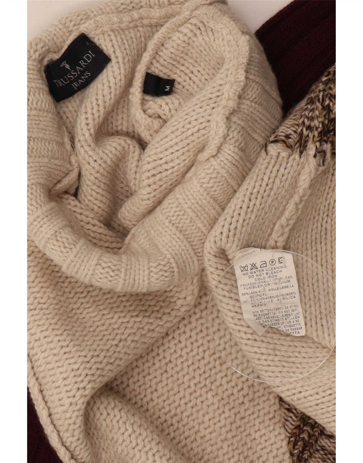 Trussardi Jeans Maglione a collo alto da uomo in maglione color beige medio