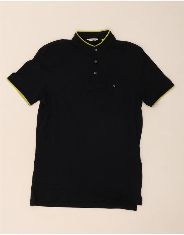 CALVIN KLEIN Mens Polo Shirt XS Black