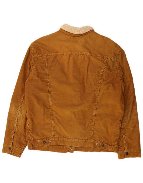 Giacca da uomo in velluto a coste Sherpa Levi's UK 42 XL cotone marrone