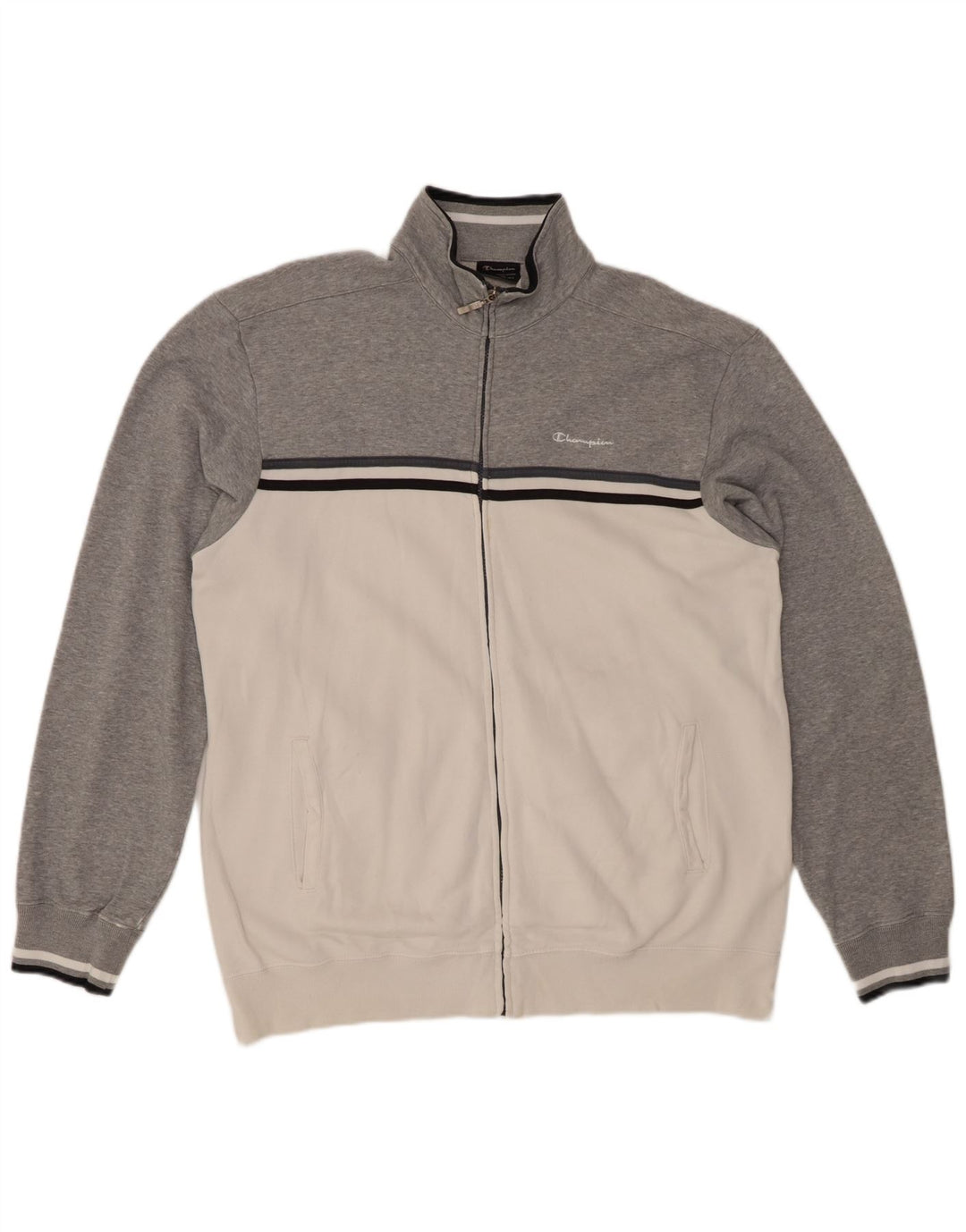 Giacca da tuta da uomo CHAMPION 2XL Cotone color block bianco