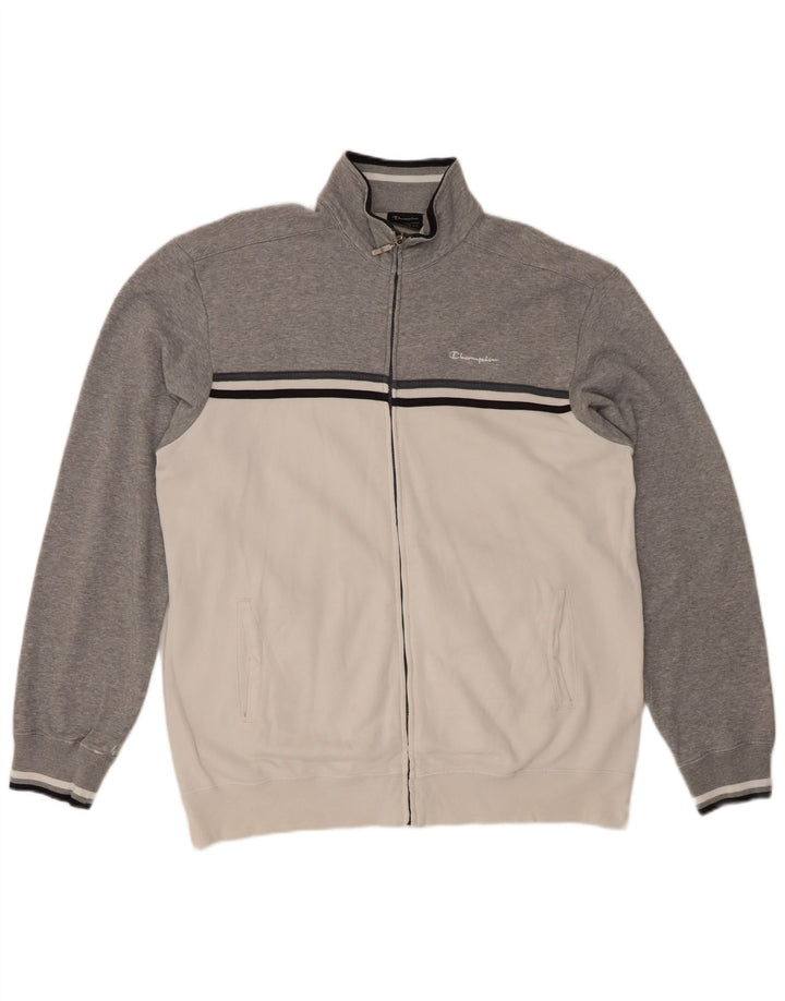 Giacca da tuta da uomo CHAMPION 2XL Cotone color block bianco